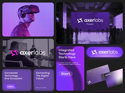 Axer Labs innovation platform agency brand brand guideline brand identity branding company creative graphic design logo logo design modern logo platform saas tech technology ui unique visual identity web3