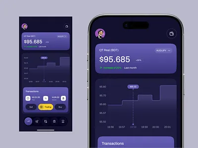 Crypto Trading Mobile App UI Design crypto crypto app crypto trading fintech mobile app mobile ui product ui design ux design web3