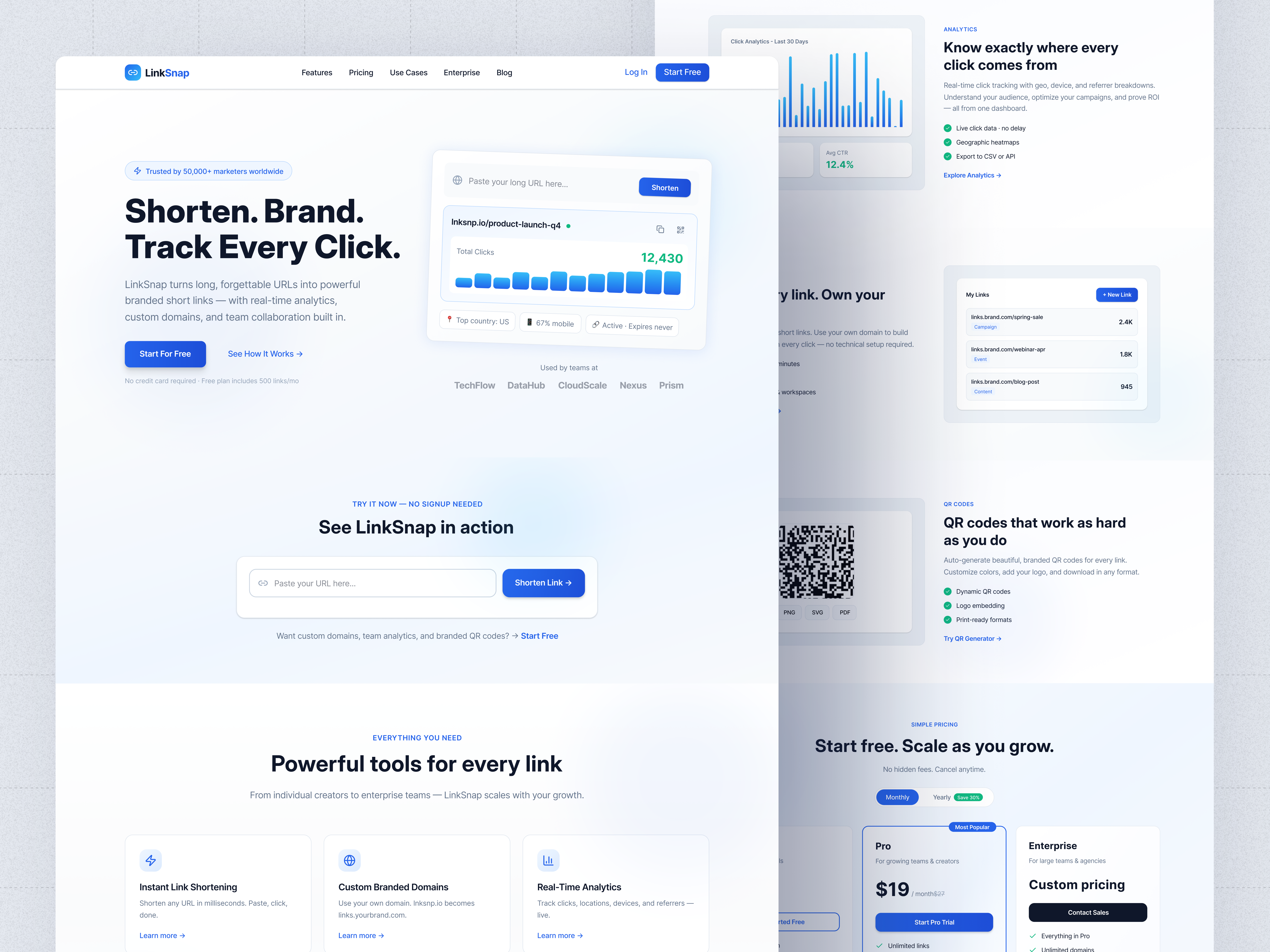 Link Shorten Homepage 2026 clean ui crm crm web homepage design landingpage link short platform linkshorten minimal design productdesign saas web saas website saasdesign shorten startup uidesign urlshortener uxdesign webdesign website design