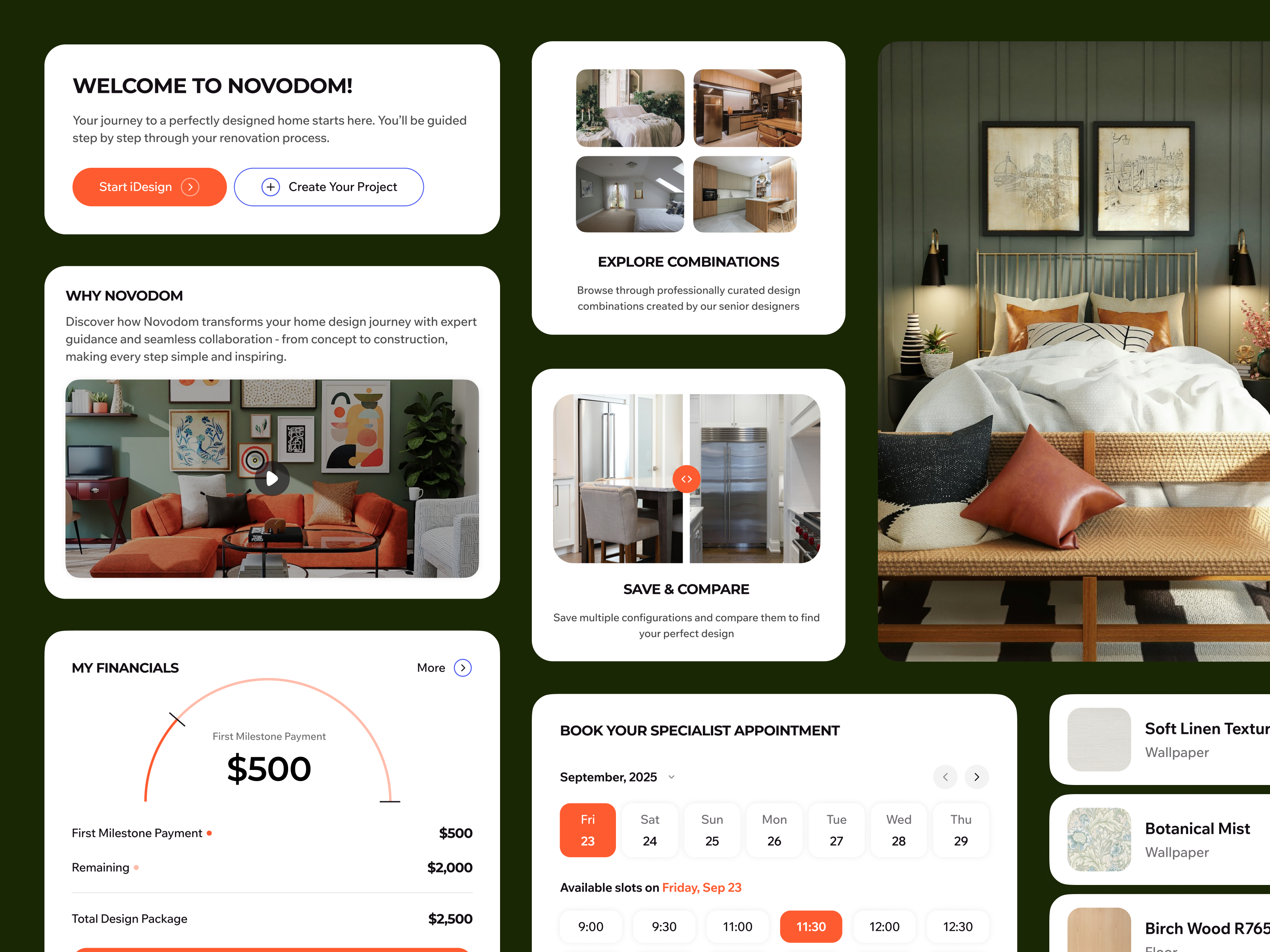 Property Development and Interior Design Platform Web App