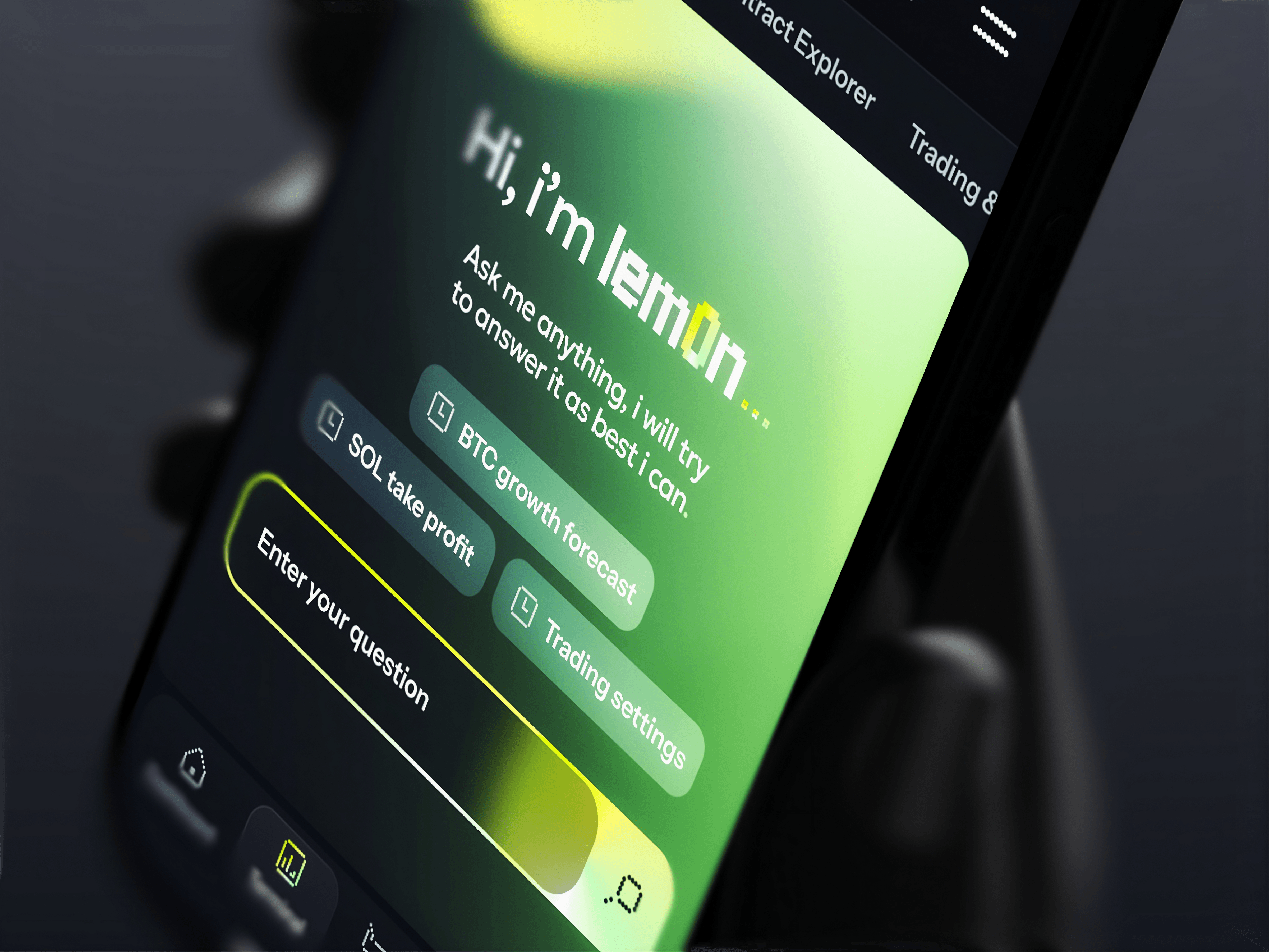 lem0n Mobile App: AI Terminal Portfolio Snapshot