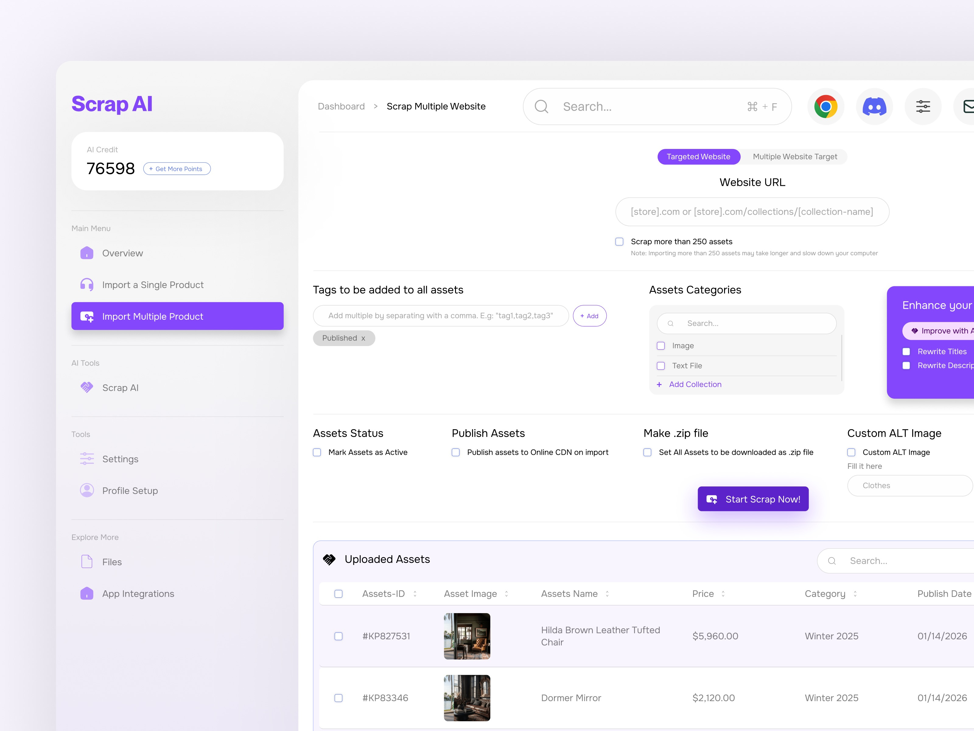 Example of Dashboard Website UI/UX Design