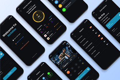 Fitness Mobile App Design app design branding design figma expert fitness app fitness app design fitness design fitness web design illustration landing page design logo prototype ui ux ux design vector