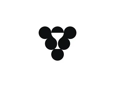 Glass of wine branding fruit glass grape identity logo mark negative space symbol wine