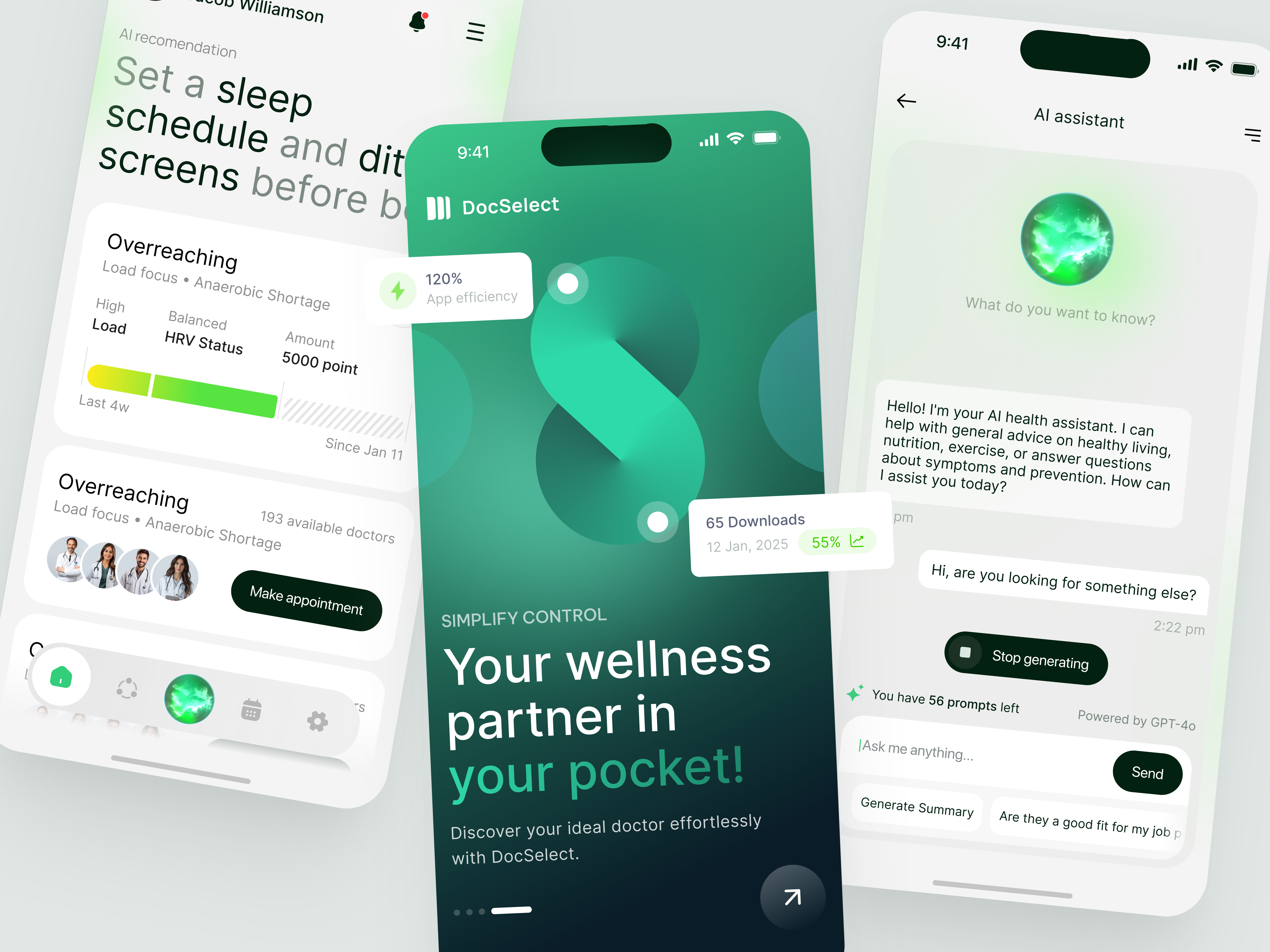 Example of Healthcare Mobile App UI UX Design