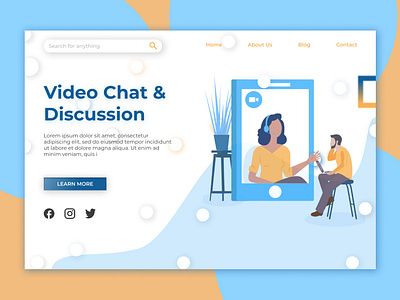 Video Chat & Discussion Website Landing Page UI Design branding conversation coverpage design designer discussion figma figmadesign frontpagecoverpage landingpage ui uidesign uidesigner uiux ux uxdesign uxdesigner videocall videochat website