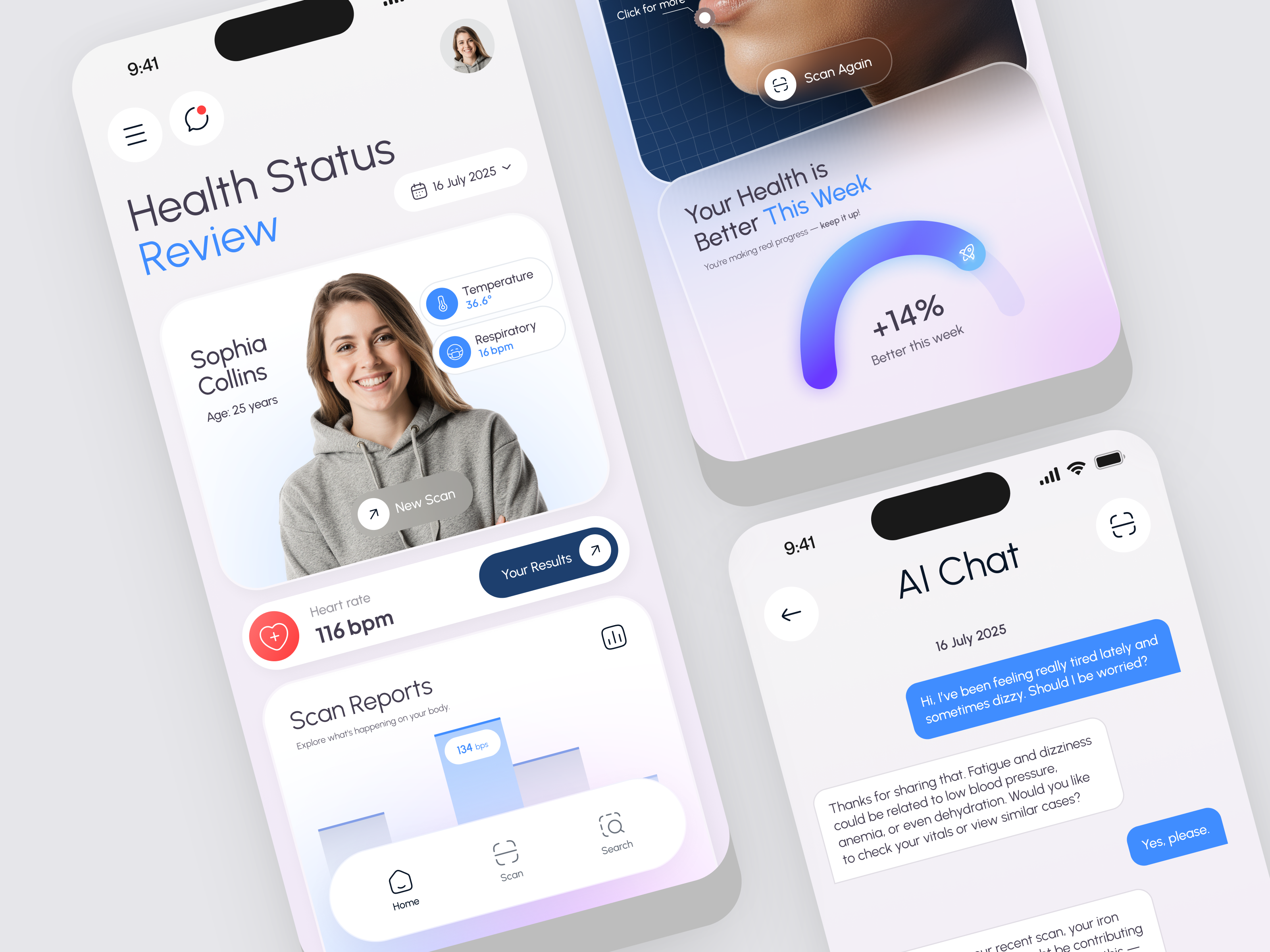Example of Healthcare Mobile App UI UX Design