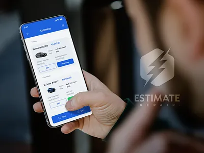 Estimate car repair App UI/UX Design app auto car design estimate interaction design interface logo mobile product repair responsive ui ux web