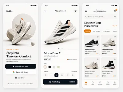 Stride – Premium Sneaker App UI