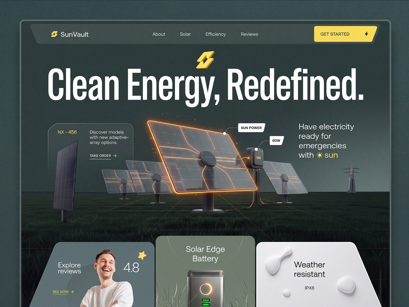 SunVault - Clean Energy, Smart Experience Website