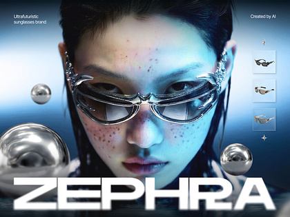 Futuristic sunglasses store, AI project