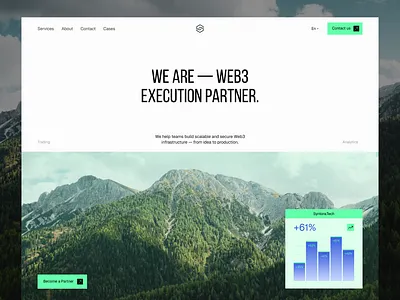 Design for WEB3 company agency branding company company website corporate website creative design graphs hero section homepage interface landing page logo modern ui ux web design web3 webdesign website
