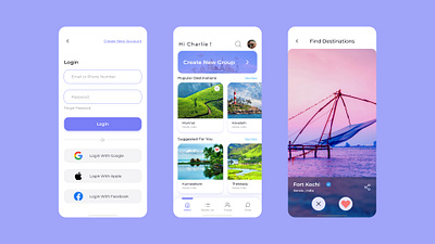 Login/Homepage of a Travel app adobe adobe photoshop branding design figma graphic design homepage illustration logo ui ux vector wireframing xd