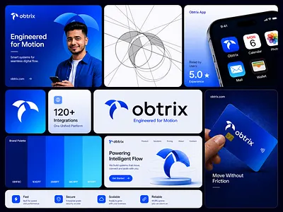 Obtrix — Modern Tech Logo & Brand Identity Design 3d animation brand identity branding clean design corporate branding creative logo geometric logo graphic design icon logo identity design logo logo design logo mark minimal logo modern logo motion graphics symbol design tech logo vector logo