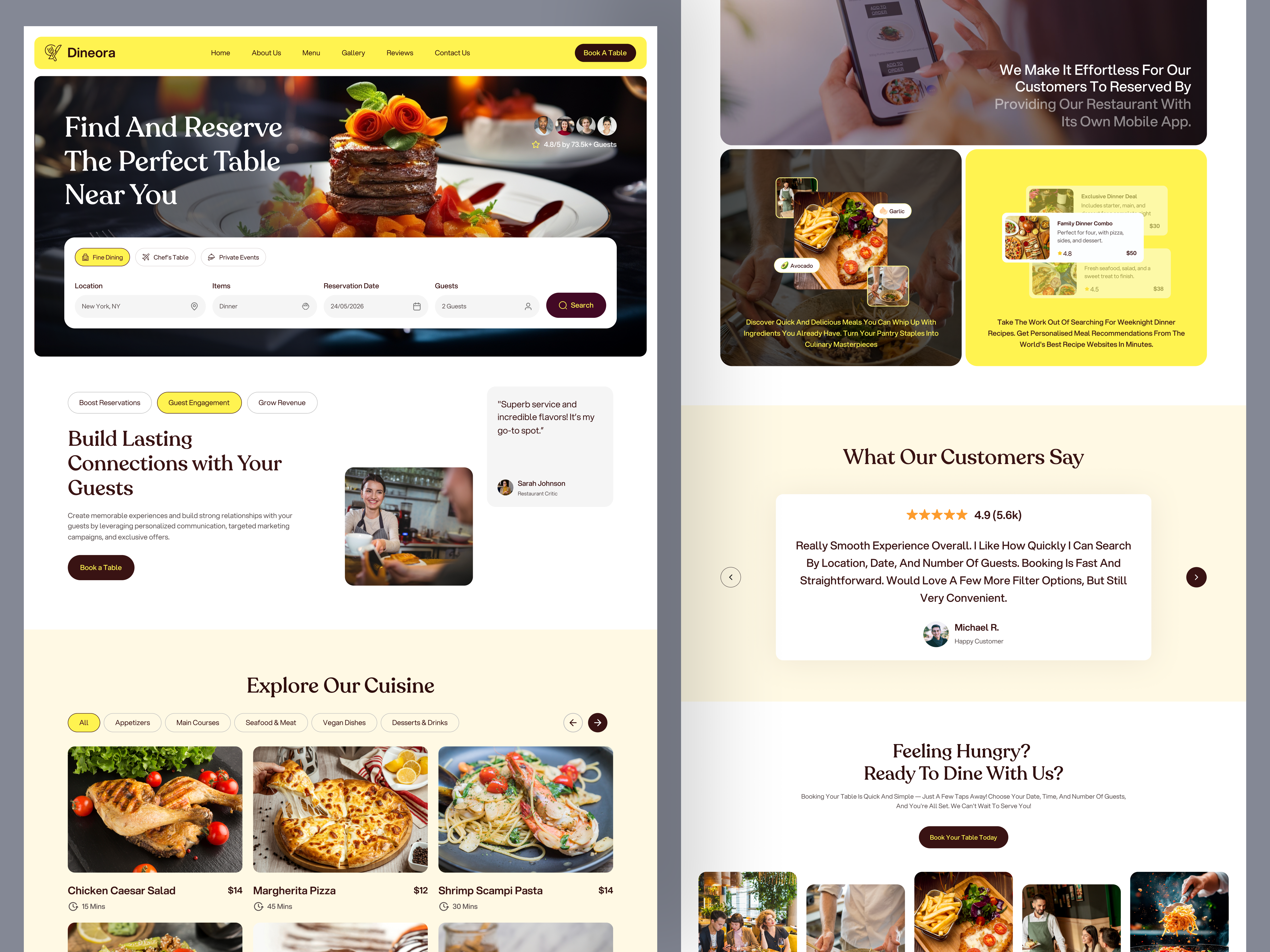 Restaurant Booking Experience