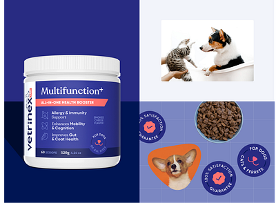 Vetrinex Labs branding cat design dog graphic design health logo nutrition packaging pet supplement wellness