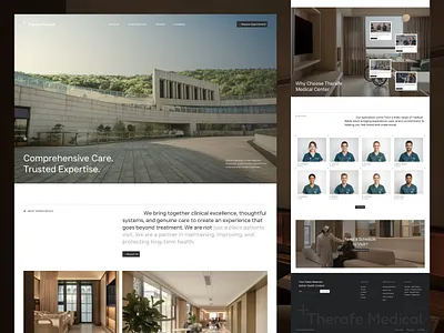 TM — Minimalist Clean Healthcare Hospital Website UI UX Design appointment clean website clinic website corporate website editorial elegant graphic design grid layout healthcare hospital website landing page luxury medical website modern professional ui web design web designer website website design