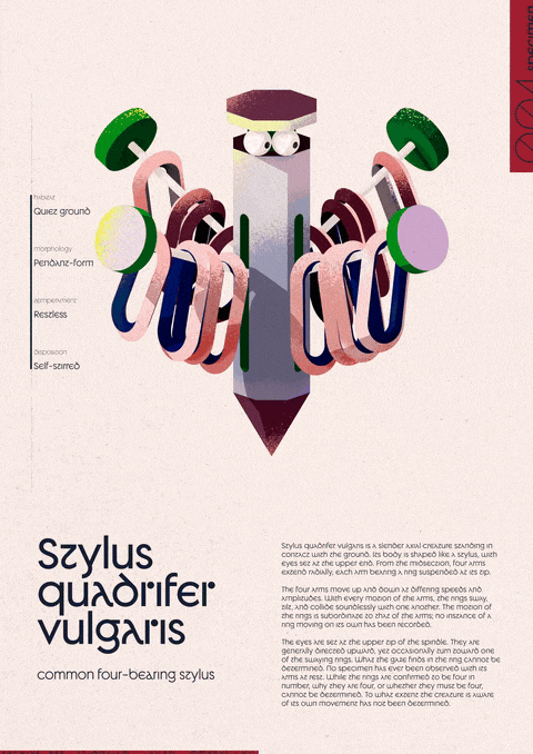 Stylus quadrifer vulgaris
common four-bearing stylus
