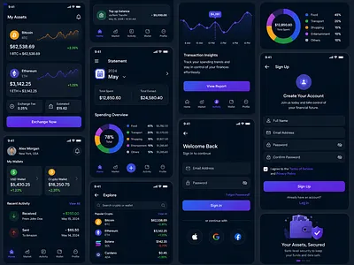 CryptoFlow – Wallet App UI