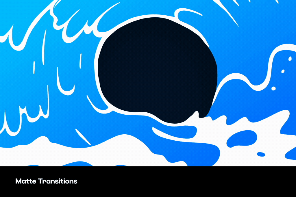 Liquid Splash Matte Hole Transition 2d animation blob cartoon dynamic flow fluid fx hole liquid matte motion organic overlay reveal seamless splash transition video wipe