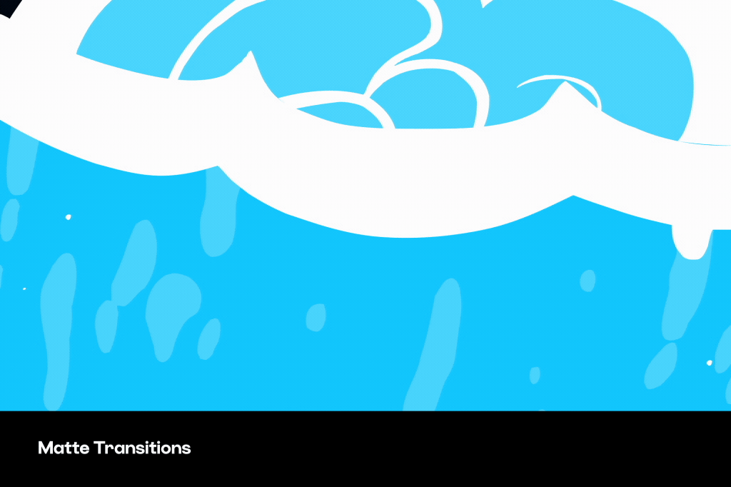 Liquid Wave Matte Transition Flow 2d abstract animation aqua cartoon dynamic flow fluid fx liquid matte motion organic overlay seamless smooth splash transition wave wipe