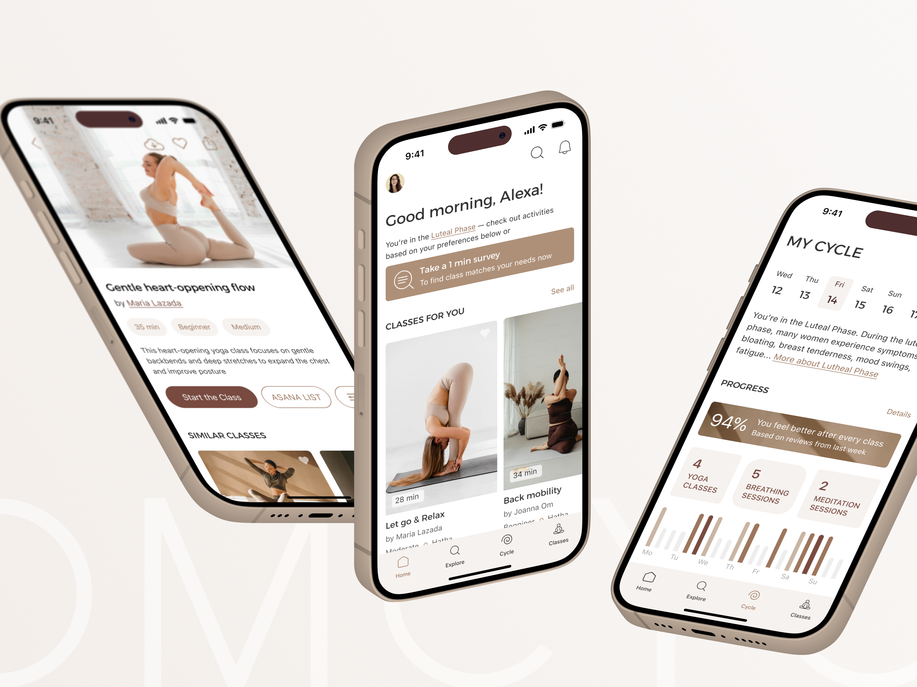UX/UI design for OmCycle App