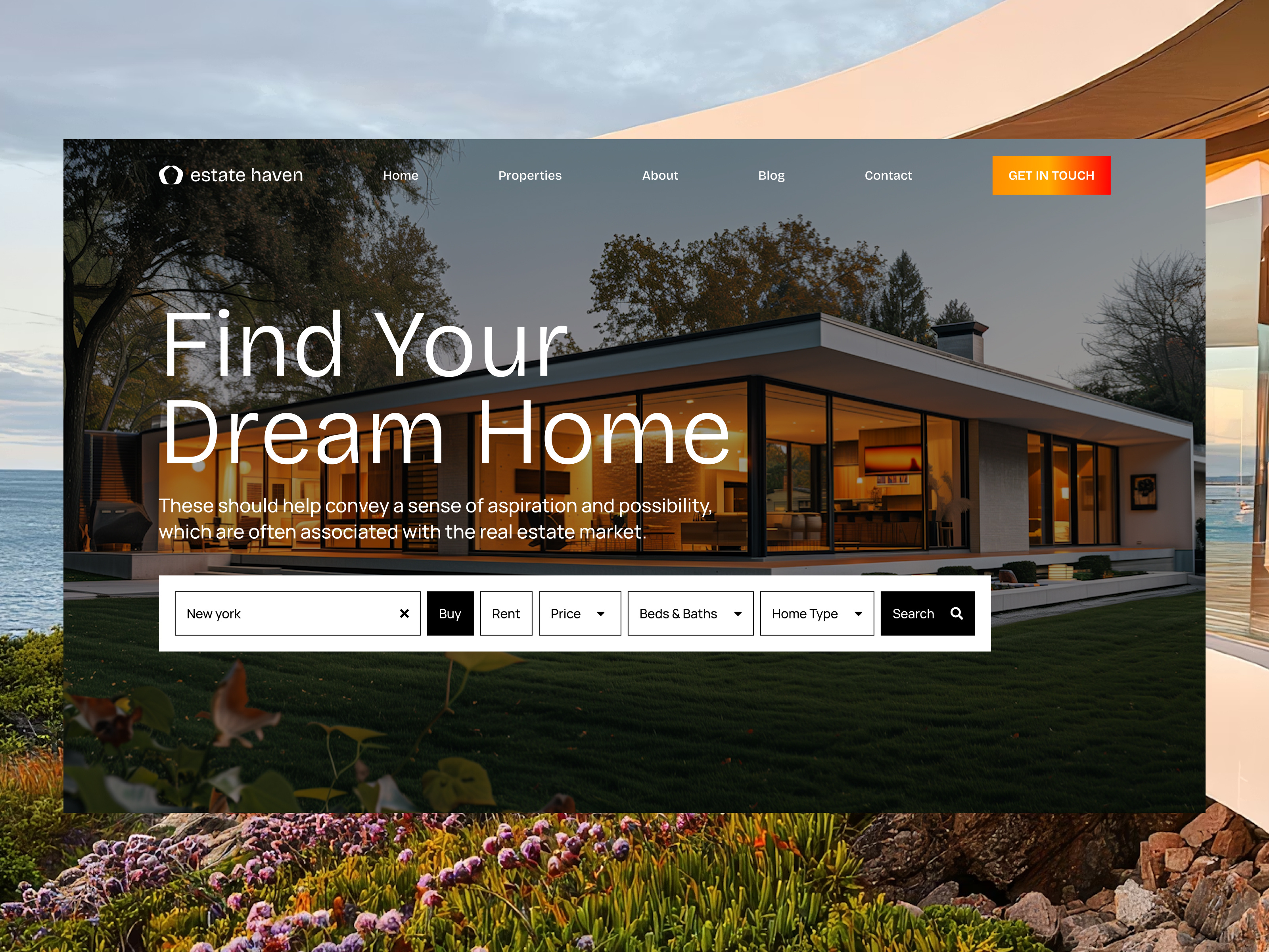 Example of Real Estate Website Design & Development