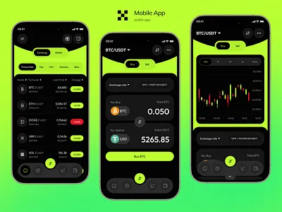 Crypto Wallet App - OKX app blockchain crypto crypto app crypto wallet dark ui defi fintech ui wallet app web web3
