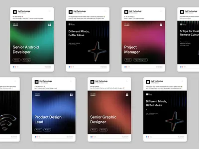 Hiring Communication System | Heli Technology animation branding graphic design linkdin linkedin post design marketing design motion motion graphics social meda design social media post video design