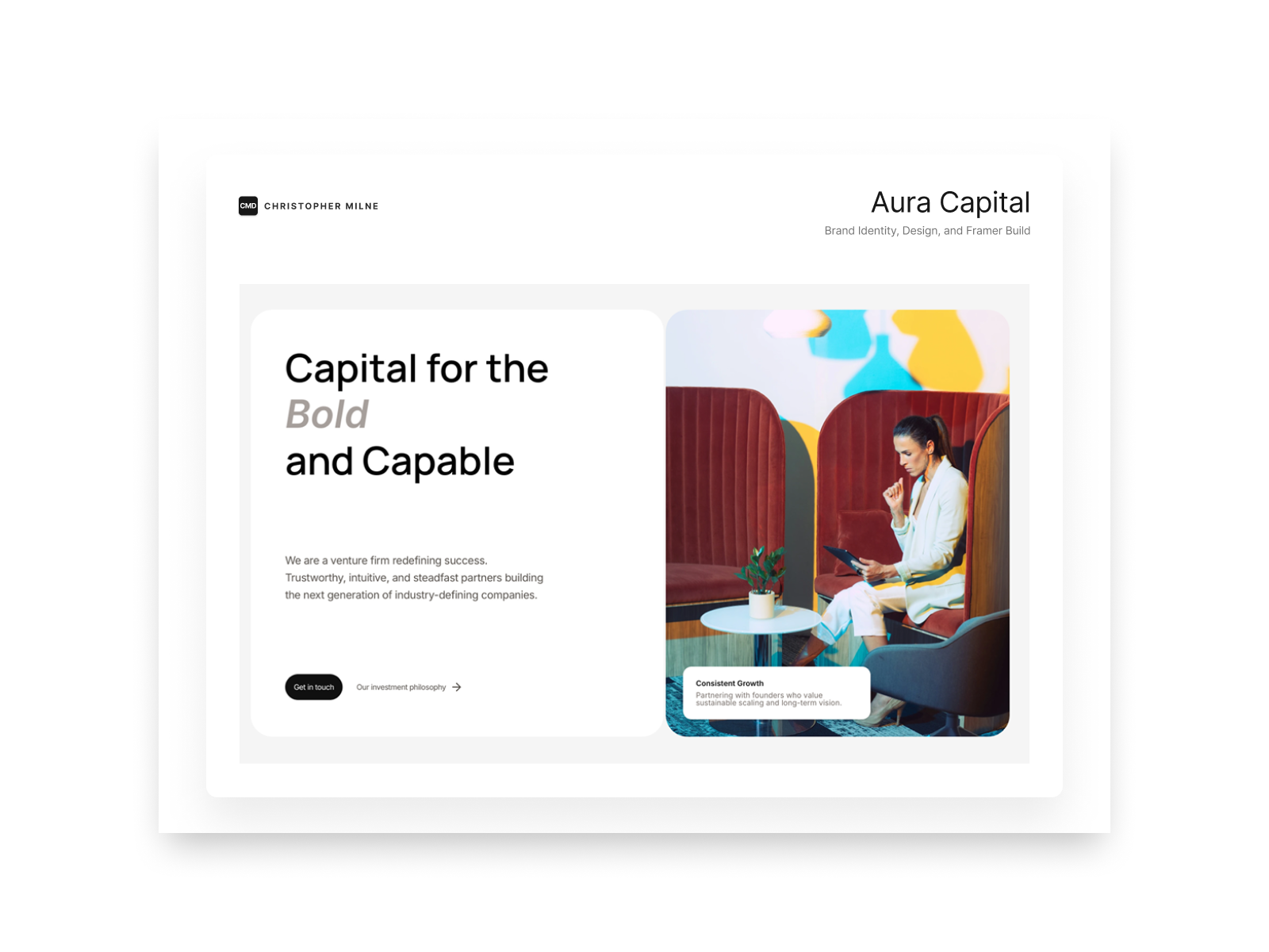 Aura Capital — Framer Landing Page