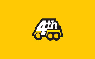 fourth brand branding color fourth graphic design lines logo transport truck