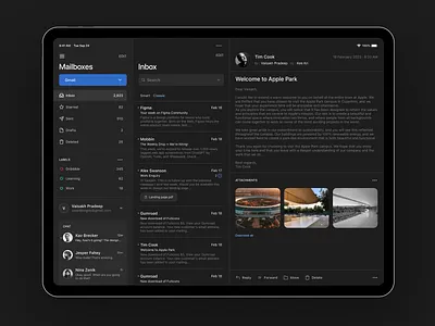 Build 1.0 - Day 4 build dark mode gmail design ipad design mail design ui design