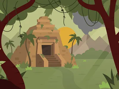 VBS Animation Backgrounds animation background bible character design church vbs hidden temple illustrated background jesus jungle scene jungle temple kidmin kids ministry kidsmin vbs video background design