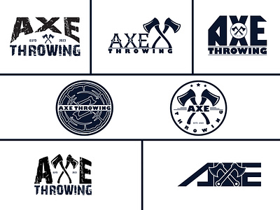 Logo Design (Axe Throwing) branding design graphic design illustration logo typography vector