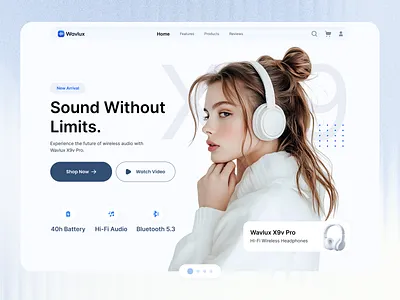 Product Landing Page Design clean ecommerce figma landing page modern product startup ui ux ux web design website