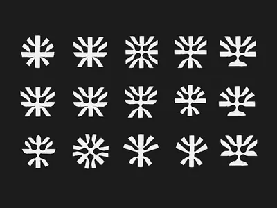 Tree Logo Mark — 15 Variations Exploration branches logo canopy logo geometric logo modern logo nature logo plant logo root logo tree icon tree logo trunk logo