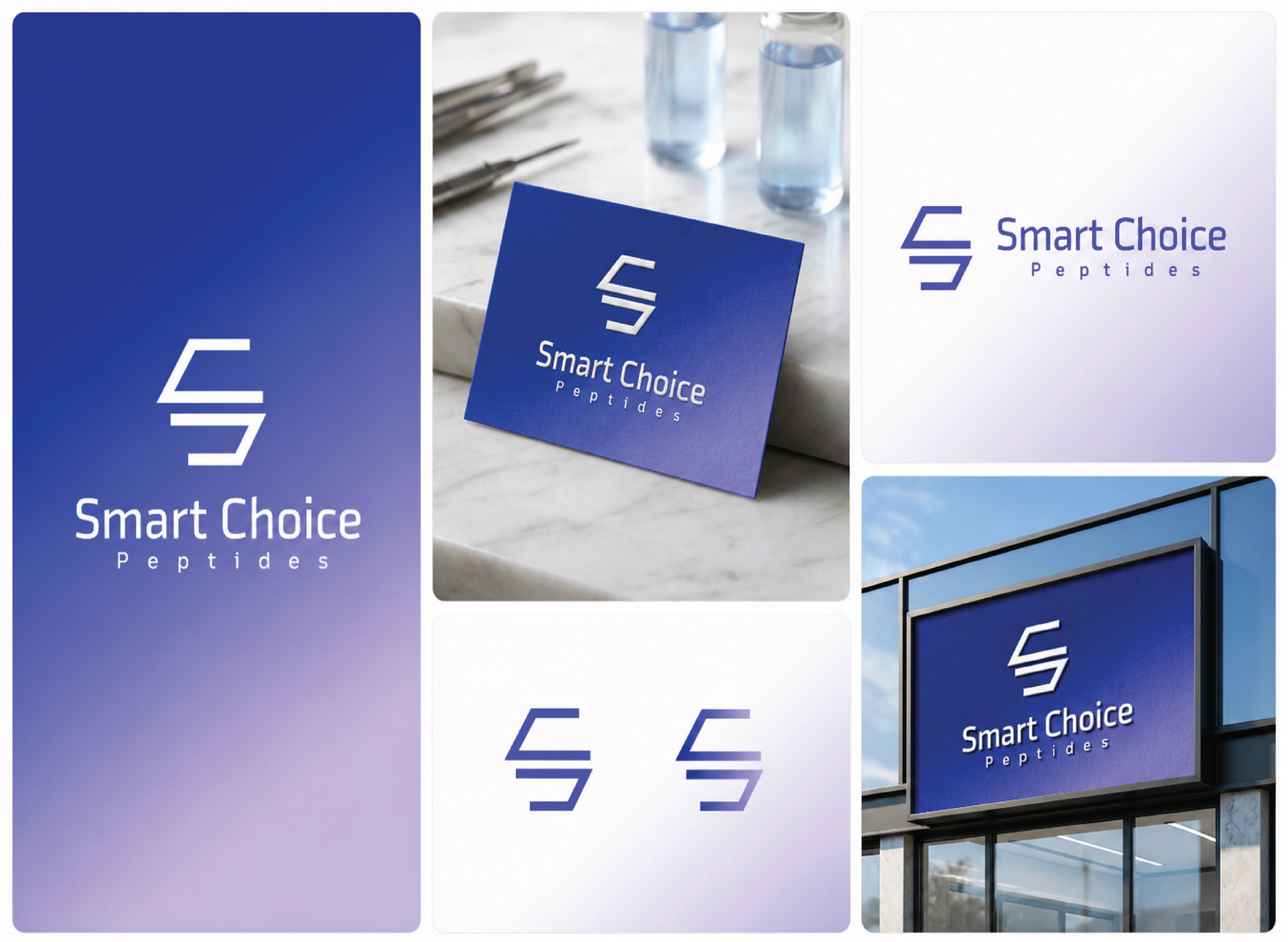 S & C letter geometric logo design