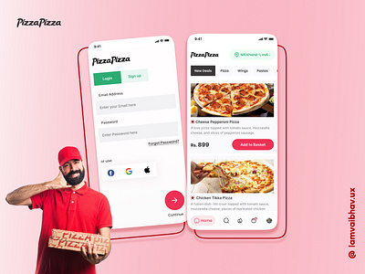 PizzaPizza- A fast-paced Pizza ordering application android app app design branding design logo ui ux