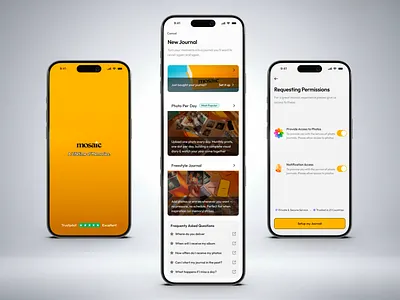 Mosaic Journal — Design Work Overview design system onboarding product design subscribing ui ui design user flows ux