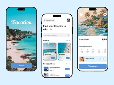 Modern Travel Booking App Design – Complete UI/UX Experience app concept app design booking app clean design flight booking hotel booking mobile app design mobile ui modern ui tour app tourism app travel agency travel app travel booking travel ui travel ux trip planner ui ux design user experience user interface
