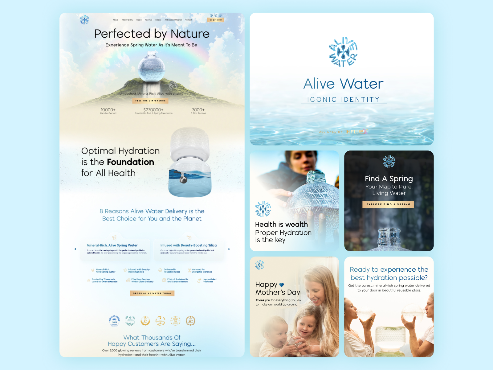 Alive Waters - Spring Water (Natural) Branding & Web Design