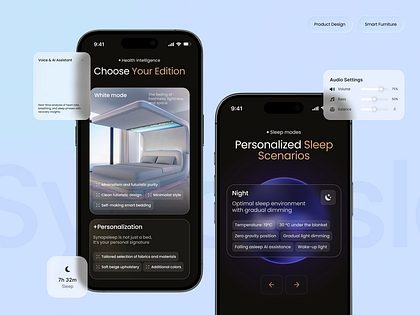SynapSleep | Smart Furniture & Personalized Sleep Engineering UI