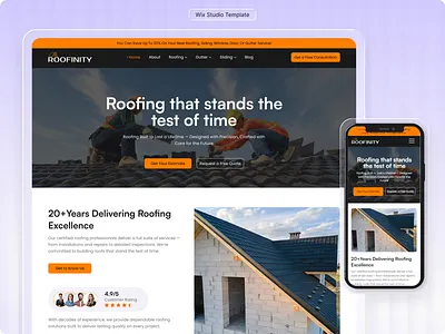 Wix Template For Roofing & Construction-Roofing Company Website business site construction website roofing roofing companies roofing company roofing services roofing template website website template website template wix website theme wix wix studio wix template wix theme wix website template
