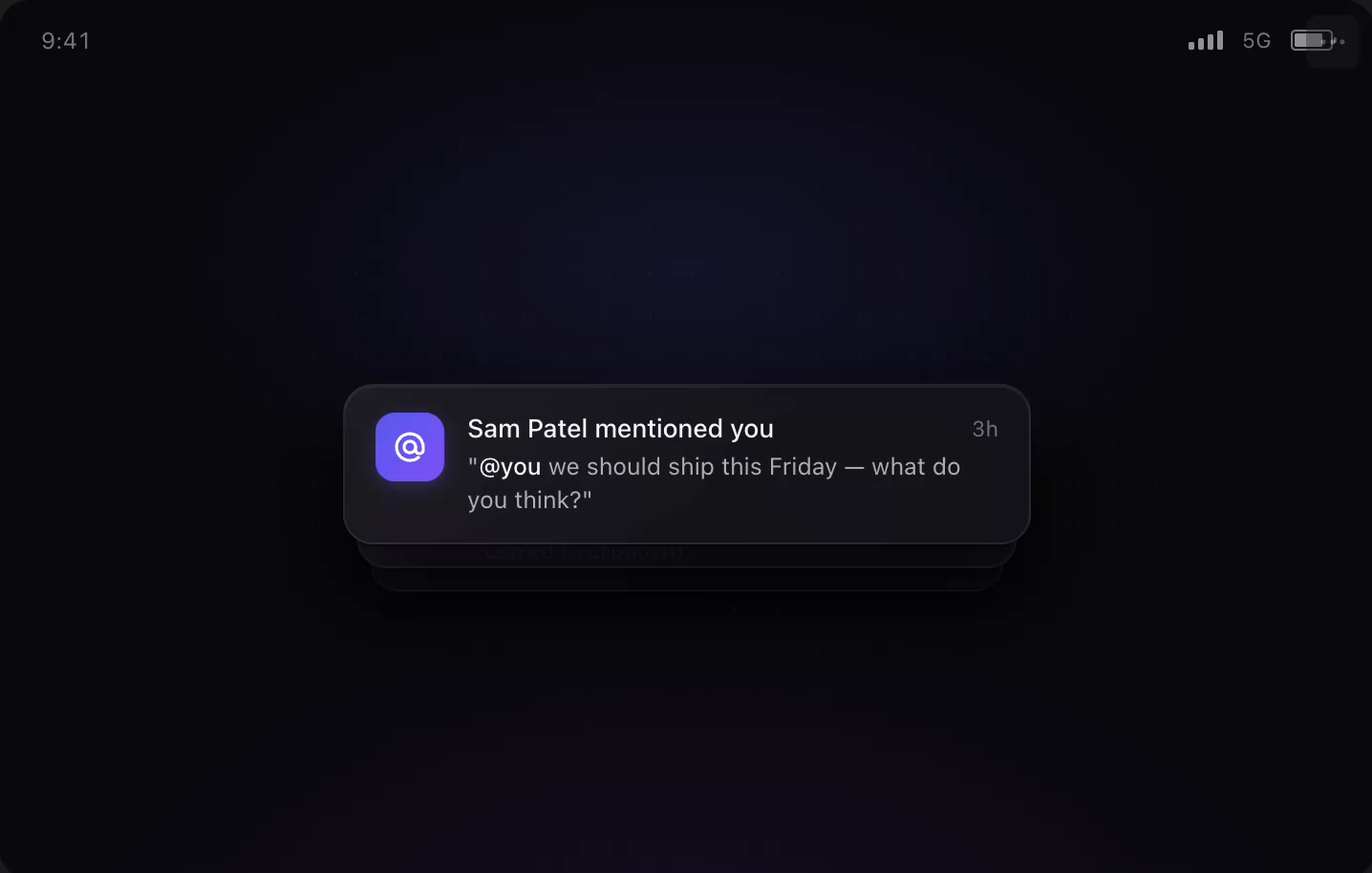 Notification Stack: Swipe to Dismiss