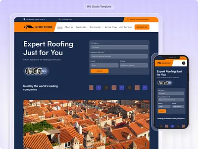 Wix Template For Roofing & Construction, Roofing Company Website business site construction website roofing roofing companies roofing company roofing services roofing template website website template website template wix website theme wix wix studio wix template wix theme wix website template