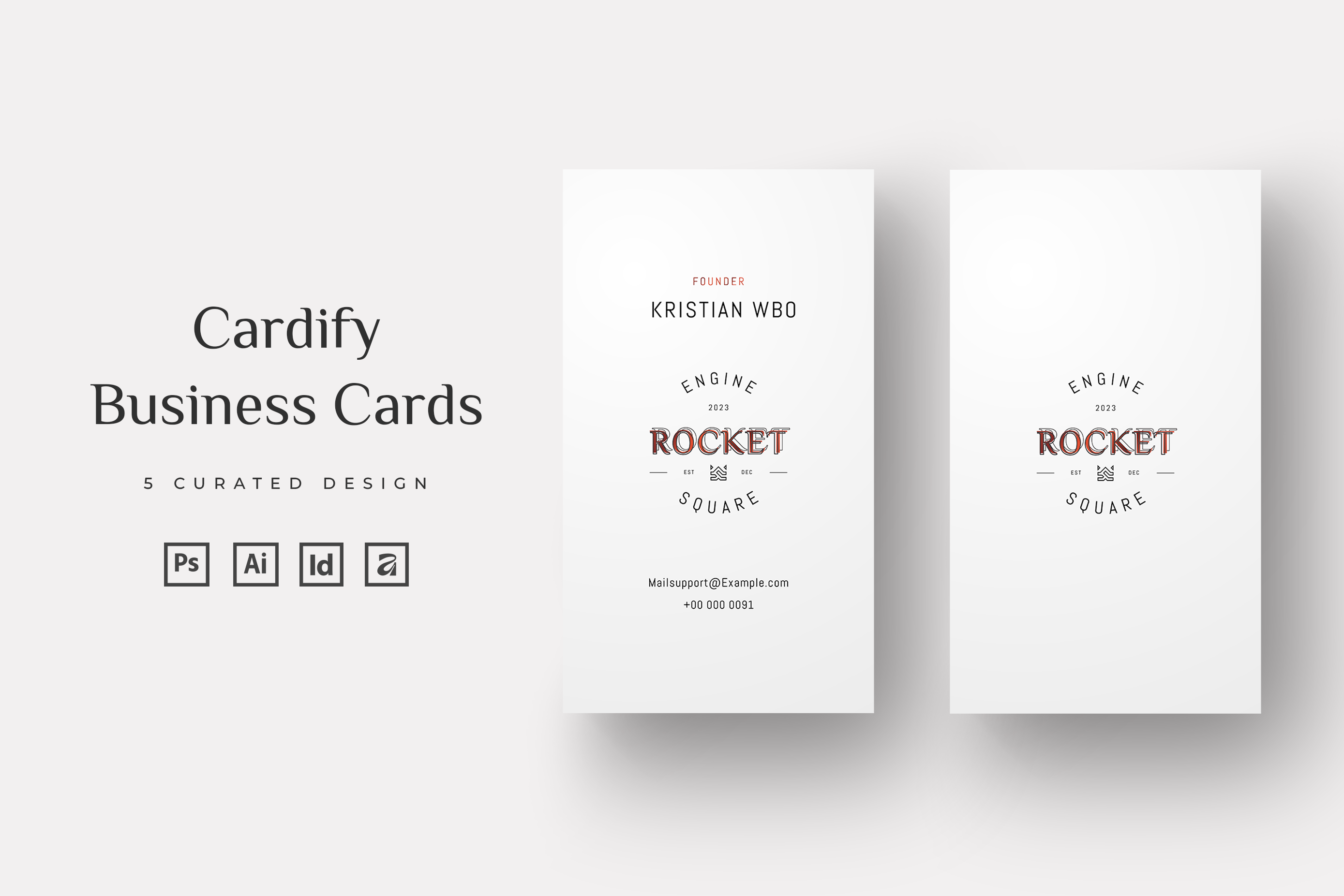 Cardify - Business Card Template affinity designer business cards affinity designer template business cards indesign business cards indesign template photoshop business card photoshop template psd business card psd template qr code rose gold business cards vertical business cards white business cards