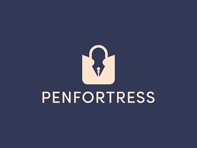Pen+ lock_logo design brandiderntity branding brandmark companylogo design graphic design illustrator lock logo logo pen logo