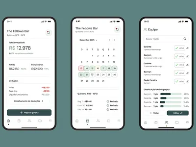 Ten Service fellows Tip Management App for Bars android app design figma fintech ios mobile app product design restaurant app saas tip management ui design user interface ux design