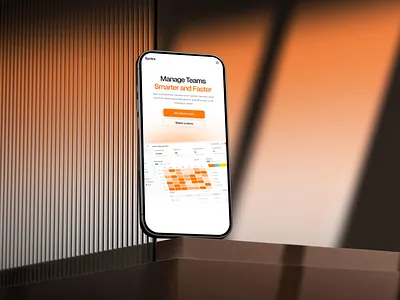 SaaS HR Management Landing Page - Mobile Responsive b2b saas hr management hr mobile app hr saas hr software human resource management mobile first design mobile interface mobile layout mobile optimization mobile responsive mobile saas mobile web design responsive layout responsive ui team management team productivity app