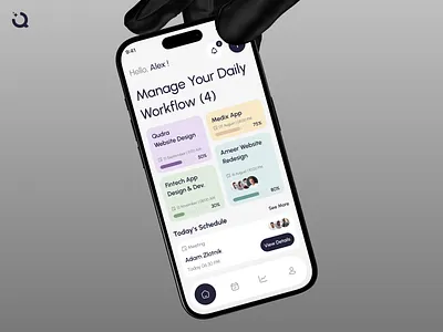 AI Task Management Mobile App UI | AI Workflow App | Qudra ai task manage ai task management ai workflow mobile app mobile app ui productivity app project management app qudra task task manage mobile app task management task management mobile app task management mobile design task management ui task tracker uiux mobile app workflow workflow app